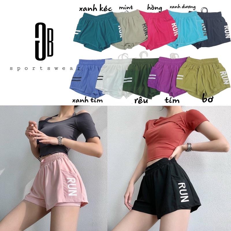 Quần đùi boxer short ngắn thể thao nữ, chất vải si thoáng mát tập gym, chạy bộ, nhảy dance siêu xinh