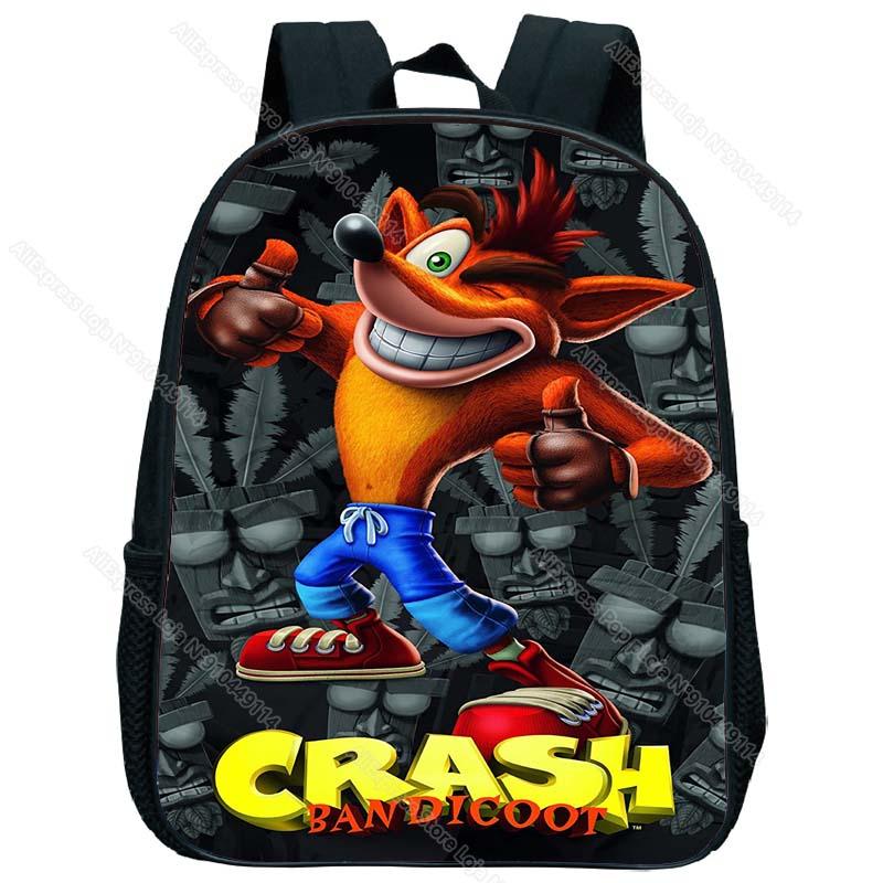 Trẻ Em Crash Bandicoot Trên Chạy Mẫu Giáo Ba Lô Bé Trai Bé Gái Hoạt Hình Anime Ba Lô Cho Bé Bé Tập Đi Có Túi Mochila
