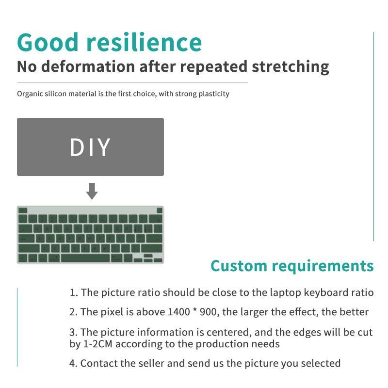 Miếng dán bàn phím màu trơn chống thấm nước cho MacBook Asus Dell Lenovo Huawei Honor Xiaomi Notebook