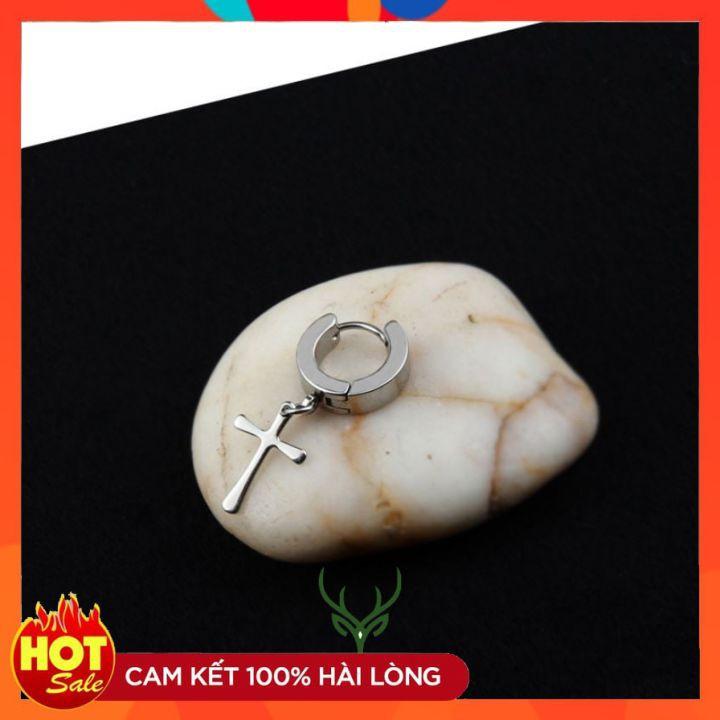 Khuyên tai nam/Thánh giá ️ ƯU ĐÃI TOÀN SHOP️ Titan siêu bền, siêu rẻ phù hợp mọi phong cách