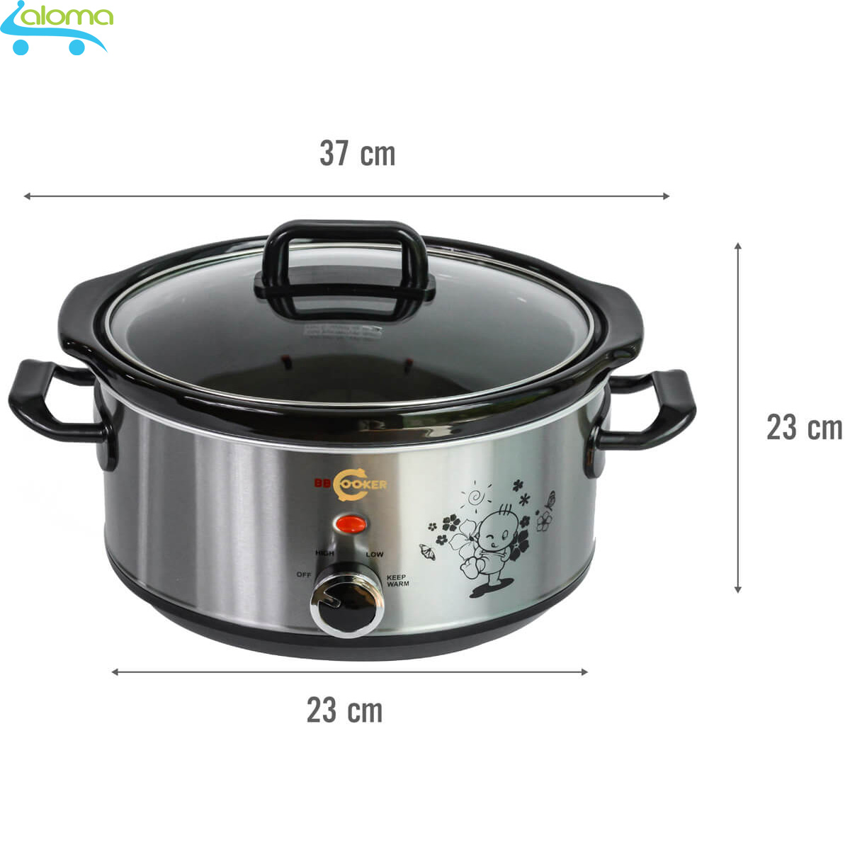 Nồi nấu chậm hầm kho nấu cháo dinh dưỡng 3.5 lít BBcooker BS35 - Tặng bộ thìa đũa