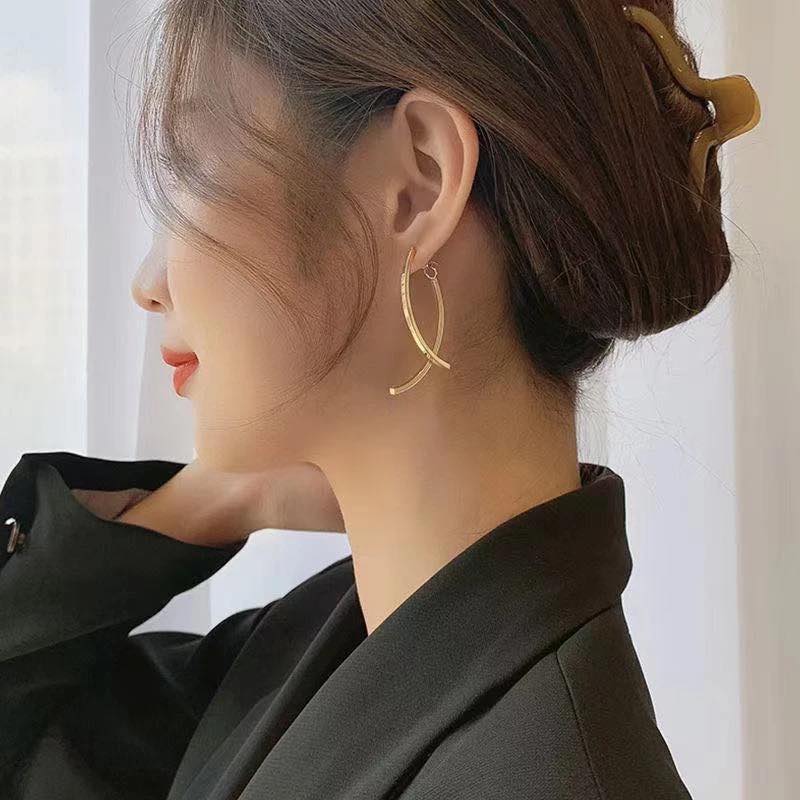 Earrings đeo tai cho nữ kim loại dáng dài 