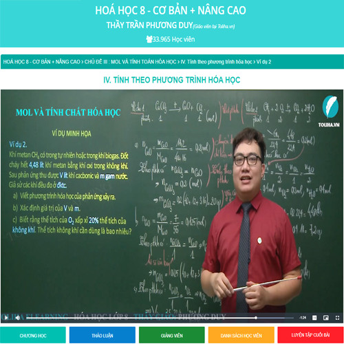 Khóa học HOÁ HỌC 8 - CƠ BẢN + NÂNG CAO thầy Phương Duy- 09 tháng