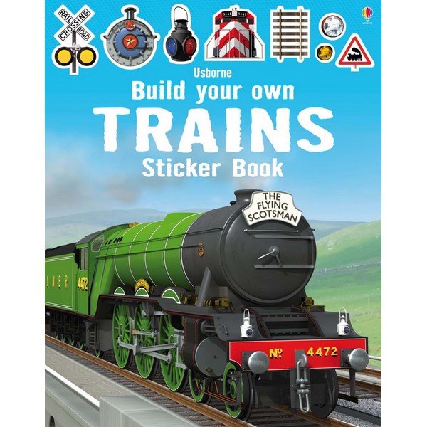 Usborne Build your own Trains Sticker book