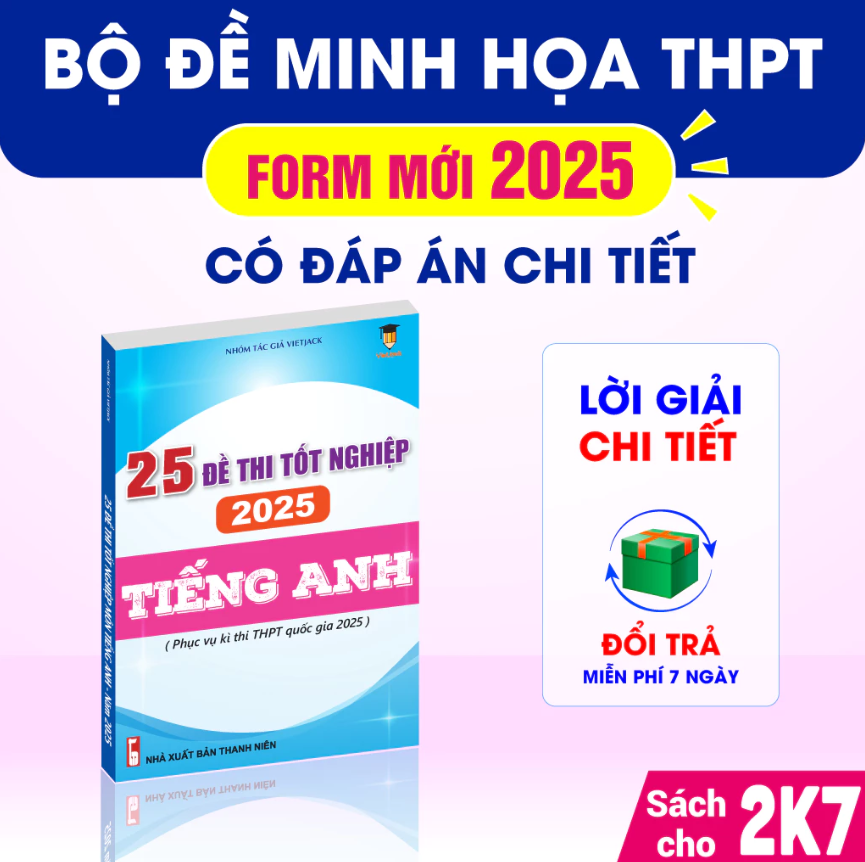 Combo - Sách bộ đề thi tốt nghiệp 2025 khối A1 môn Toán, Lí, Anh - VietJack (Mới nhất cho 2k7)