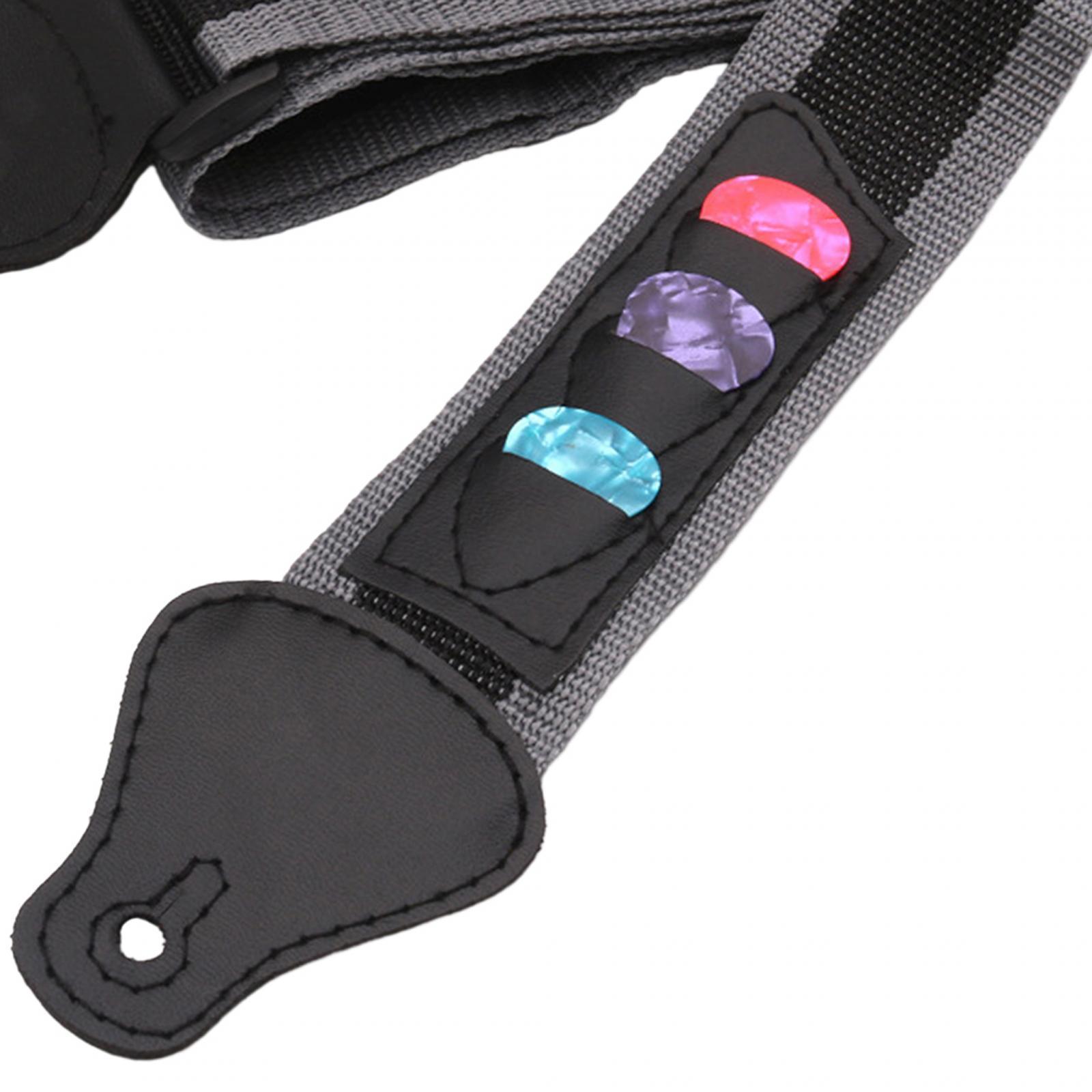 Guitar Strap 90cm-130cm with 3 Guitar Picks Adjustable for Banjos Acoustic Guitar Classical Guitars Electric Guitar Mandolins