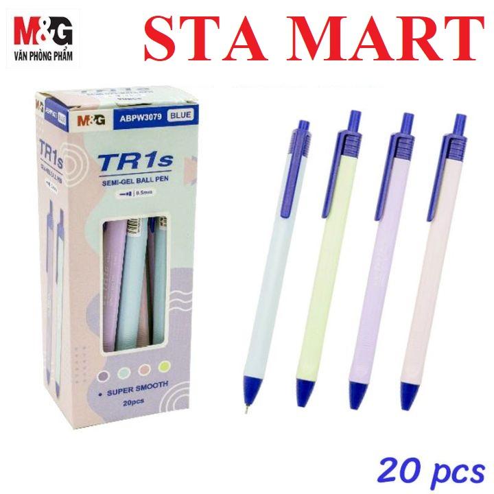 Bút bi mực dầu / Bút bi tam giác Semi Gel TR1S ABPW3079 êm trơn, đều nét