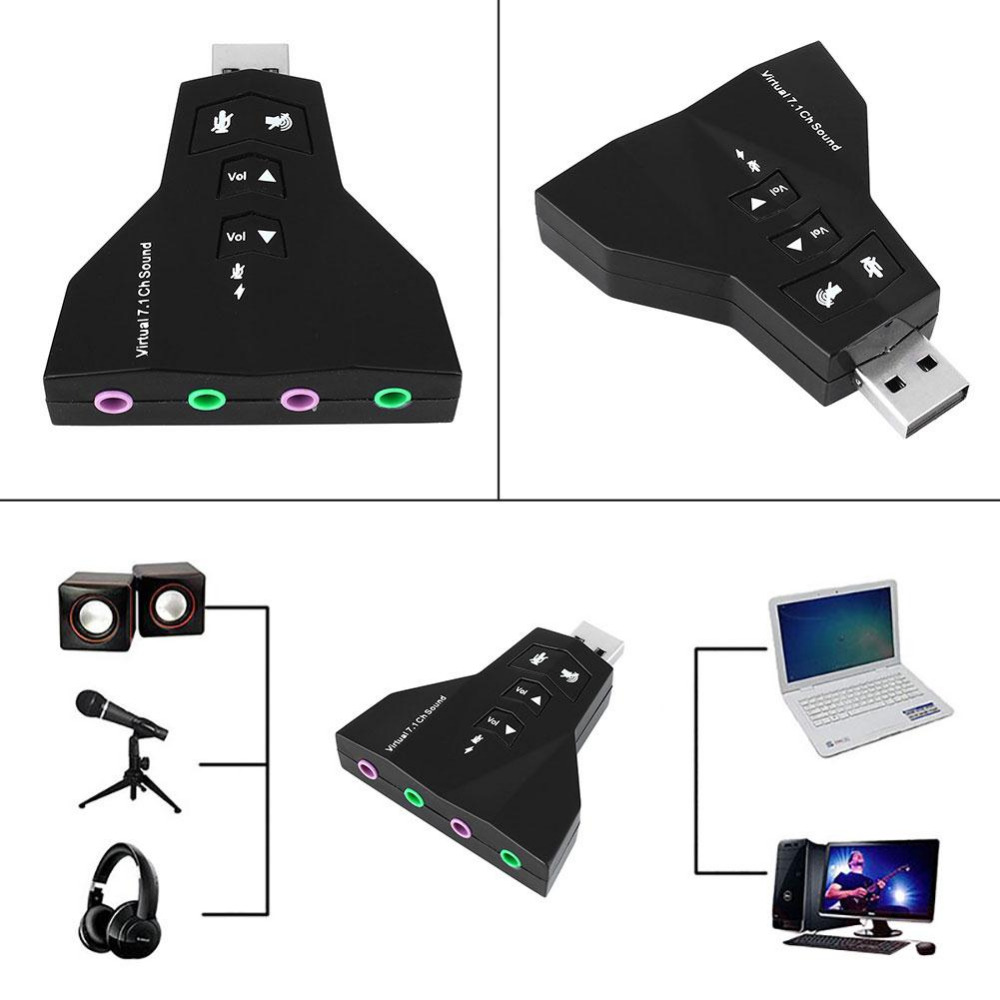 Bộ Chuyển Đổi USB to Sound 3D Virtual 7.1 Hình Phi Thuyền Azone