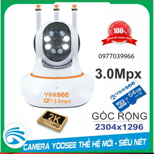 Camera IP WIFI Yoosee HD1080P 3.0Mps ban đêm có màu-Hàng nhập khẩu