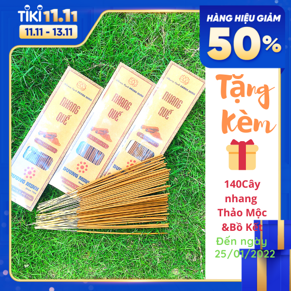 Combo 3hộp nhang quế Dương Minh nhang sạch organic 30cm