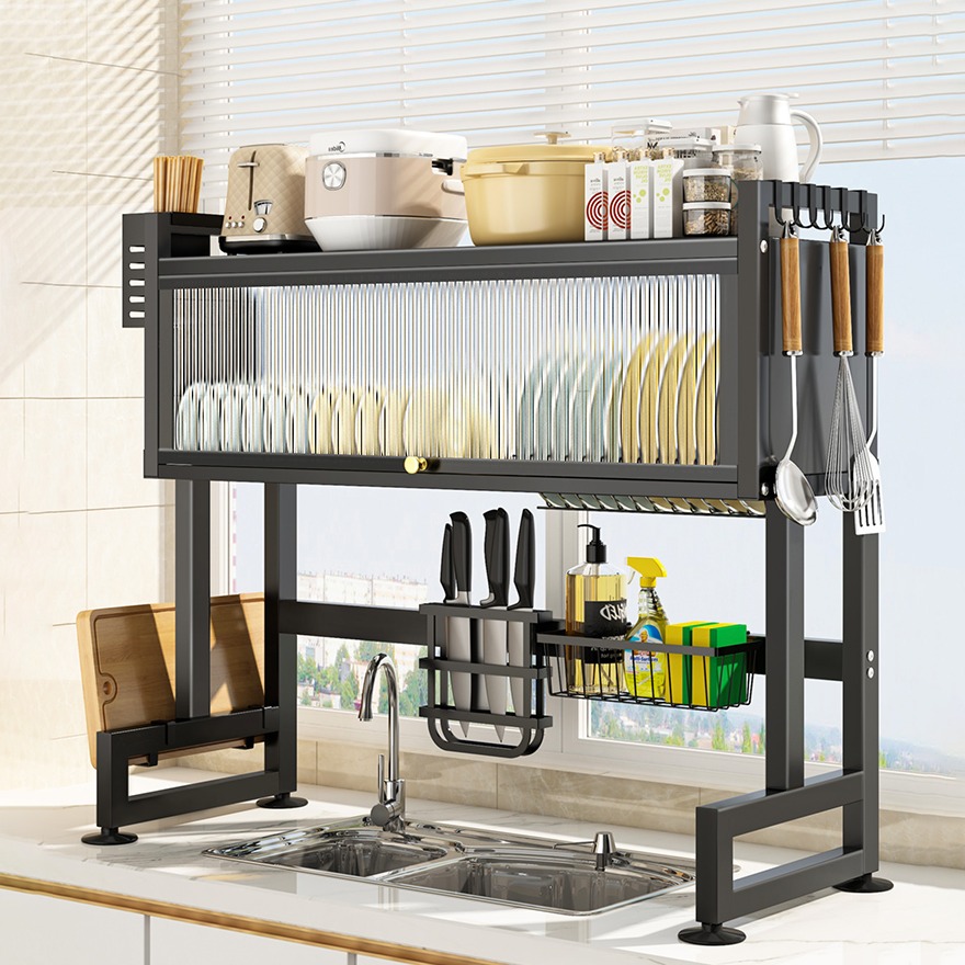 Kệ Để Chén Đĩa Có Nắp Đậy VANDO Chống Bụi Chống Côn Trùng Sạch Sẽ Tiện Lợi Cho Nhà Bếp