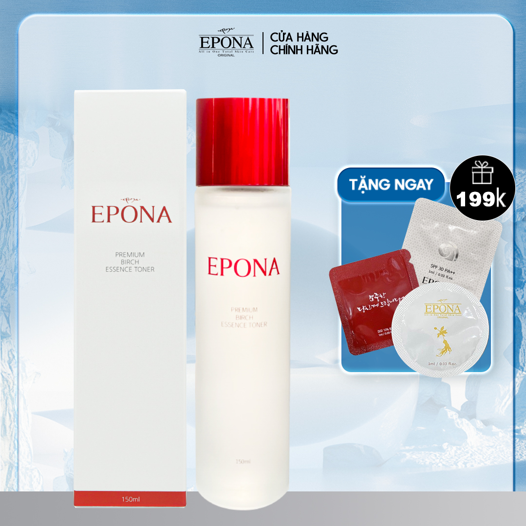 Tinh Chất Căng Bóng, Phủ Sáng Làn Da Epona Premium Birch Essence Toner 150ML