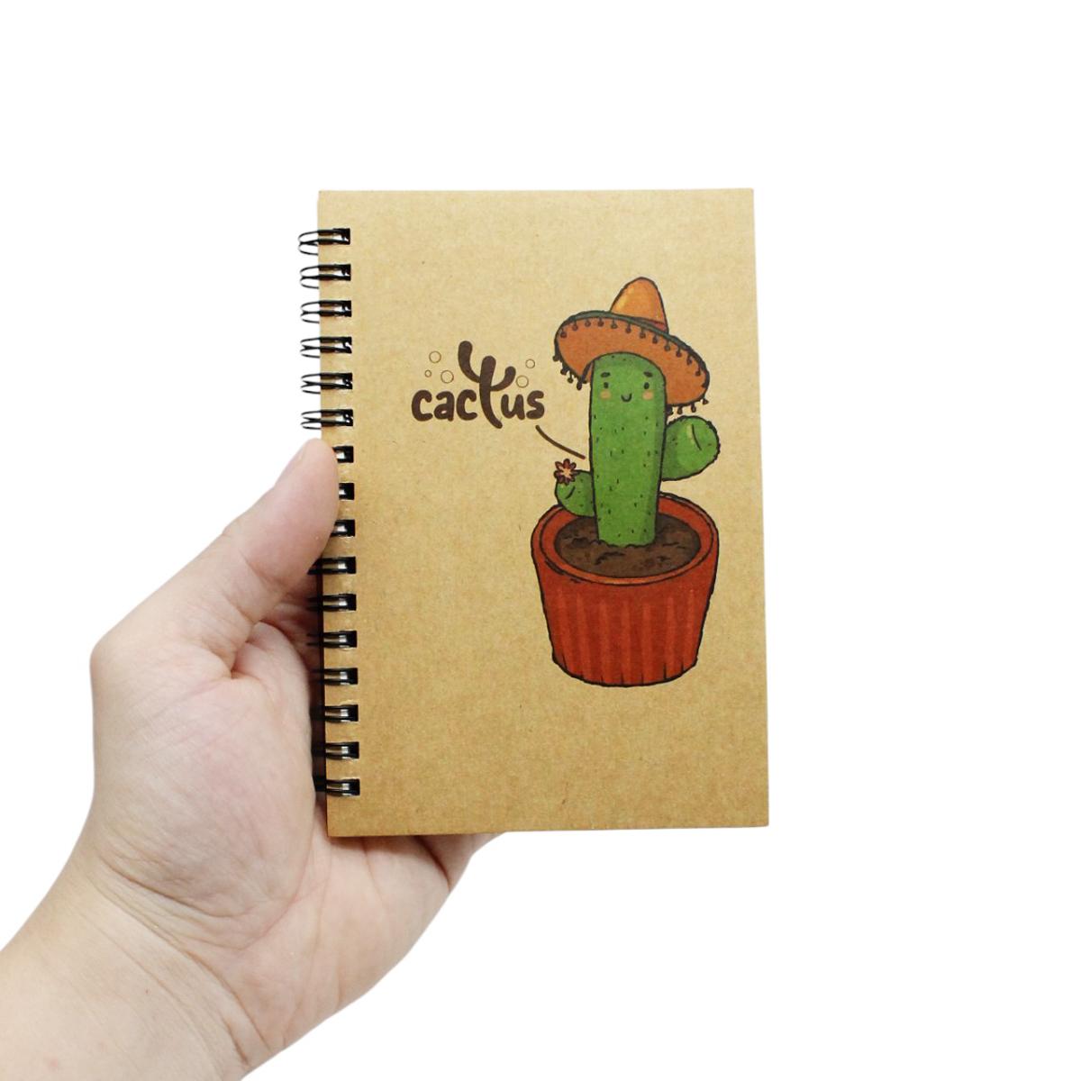 Sổ Lò Xo Kraft A6 - Không Kẻ Có Chấm - 80gsm - The Sun 01