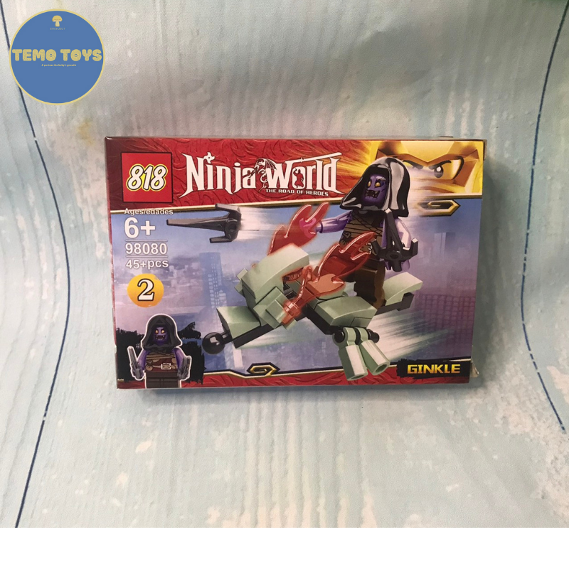 bộ ghép hình lego giá rẻ chima  ninjago cho bé trai 42 chi tiết tăng khả năng sáng tạo Temo Toys