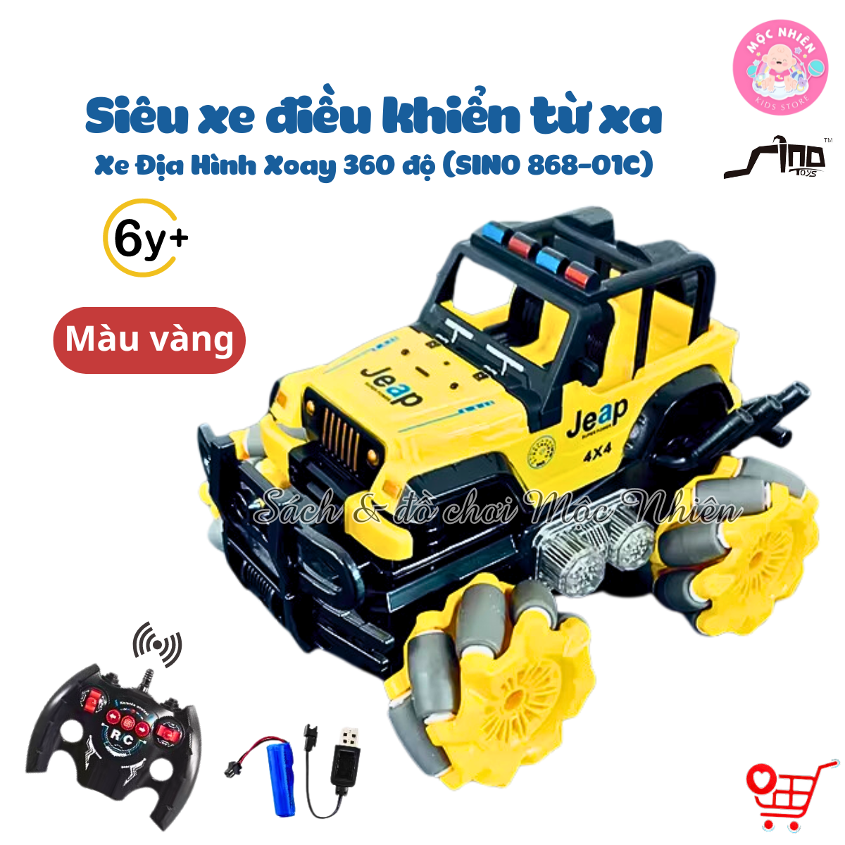 Đồ Chơi Xe Điều Khiển Tỷ Lệ 1:36 SINO 868-01C - Xe Địa Hình Xoay 360 độ