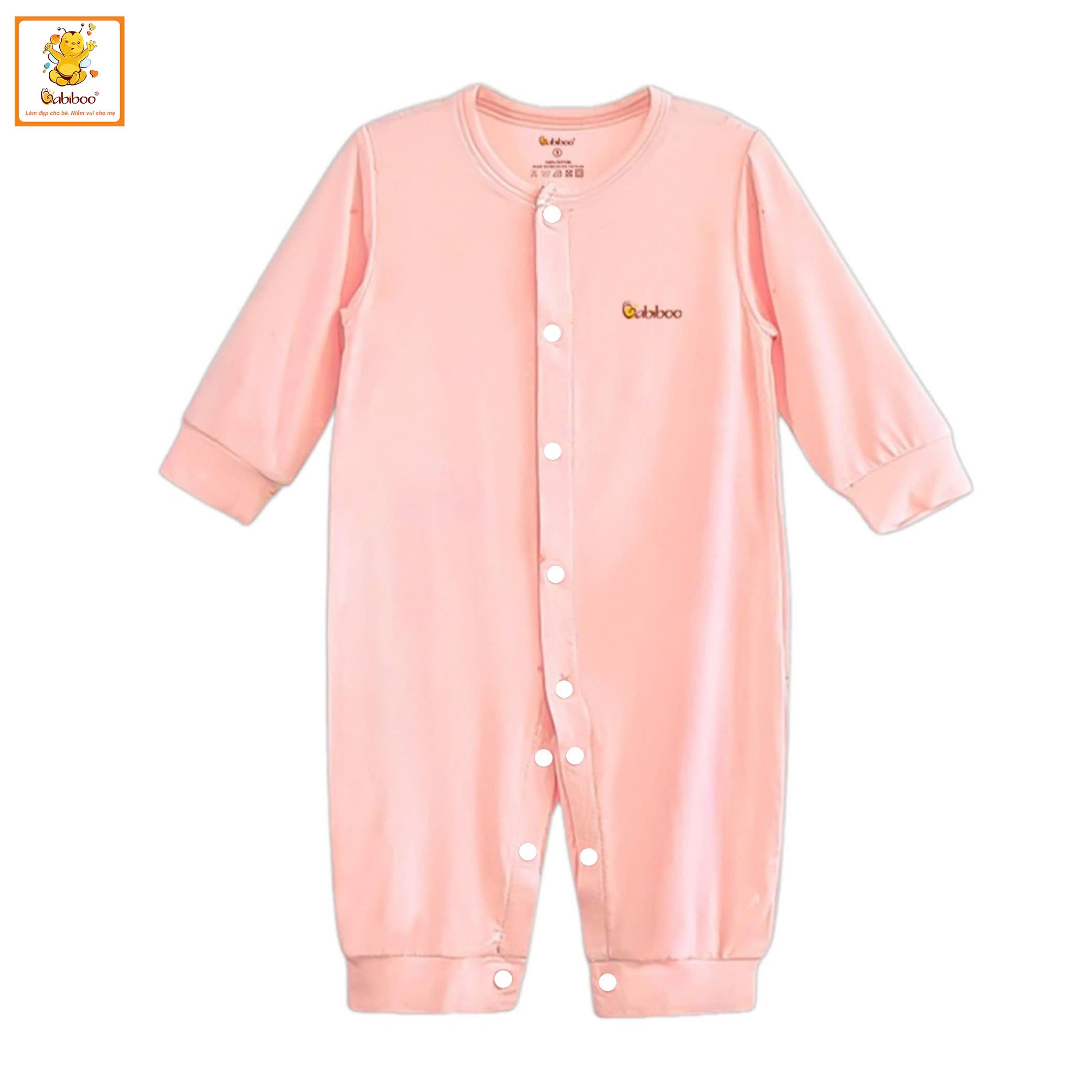 Bodysuit cho bé Babiboo bộ áo liền quần tay dài vải viscose siêu mềm, thoáng mát, mịn màng BTK25