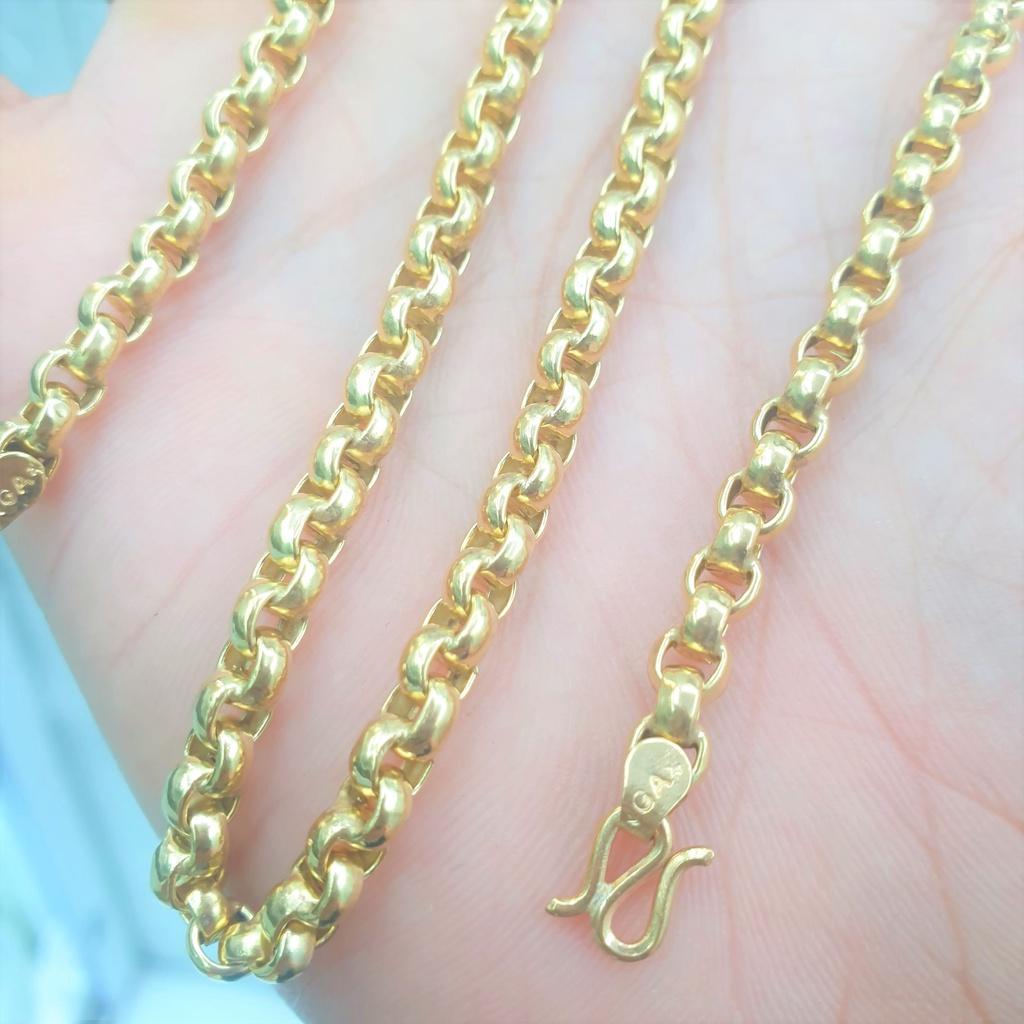 Dây Chuyền Ống Vuông Bản 4,5MM Vàng Vonfram Cao Cấp-Vòng Cổ dùng vĩnh viễn tắm rửa thoải mái