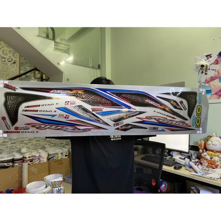 Tem rời Honda Sonic 150 chất liệu Candy cao cấp bảo hành màu sắc vĩnh viễn