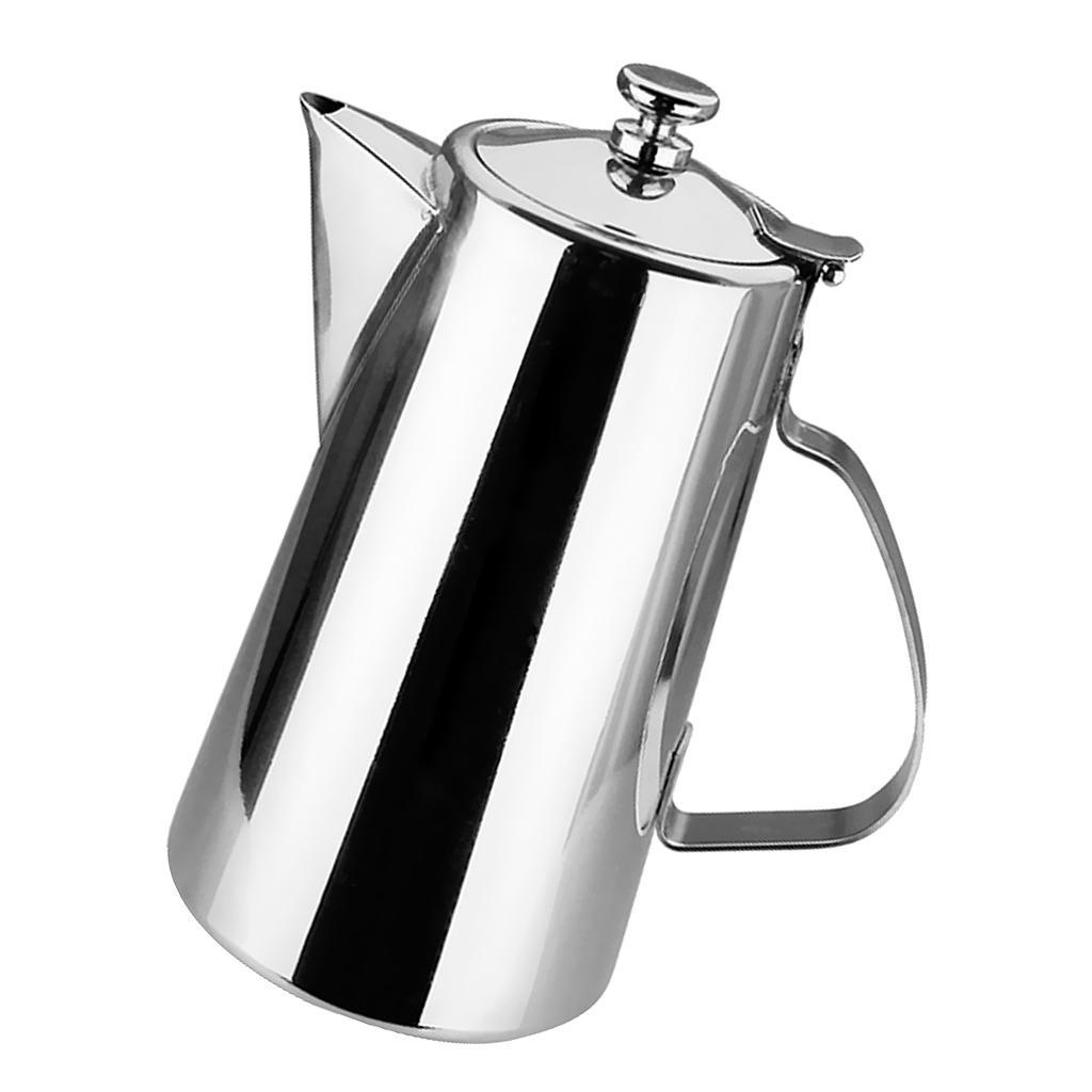 3X 1.7L Stainless Steel Water Coffee Pot Ice Tea Jug Kettle Pitcher with Lid #2