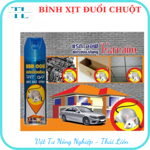 Chai Xịt Đuổi Chuột Thái Lan dành cho Nhà & Ô tô Rat Off 200ml