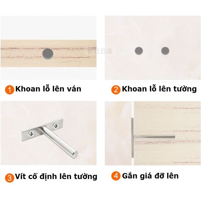 Chốt âm kệ treo tường đủ kích thước - Giá 1 cái