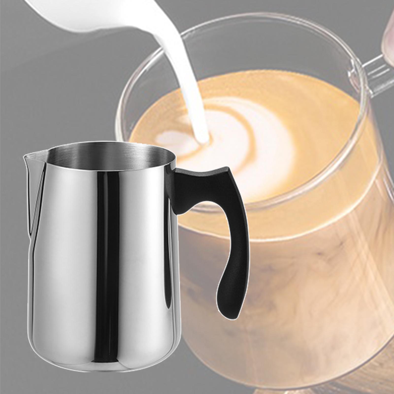2pcs Kitchen Stainless Steel Milk Frothing Pitcher Jug Coffee Frother Cup