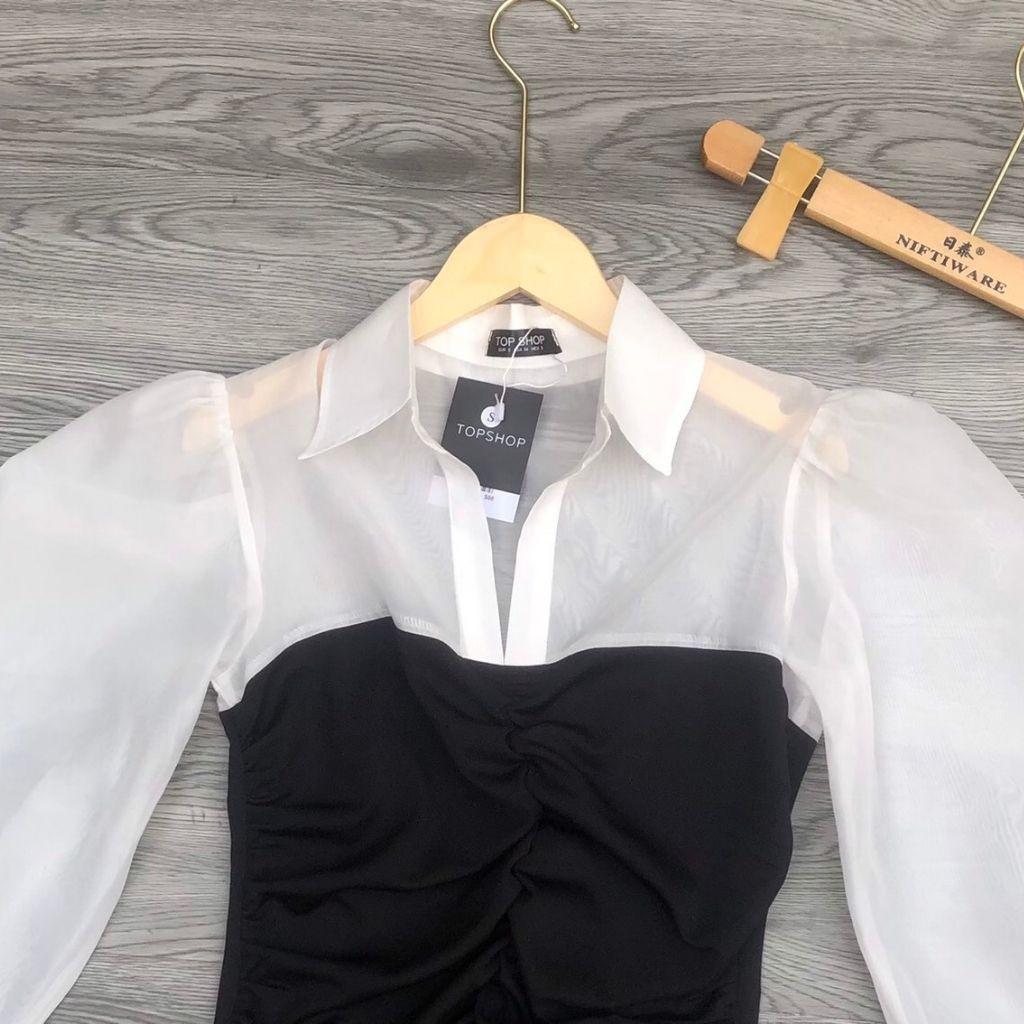 Váy Thiết Kế Body Cổ Đức, Đầm Body Pha dáng ôm che bụng cực xinh và quến rũ - H&N Store