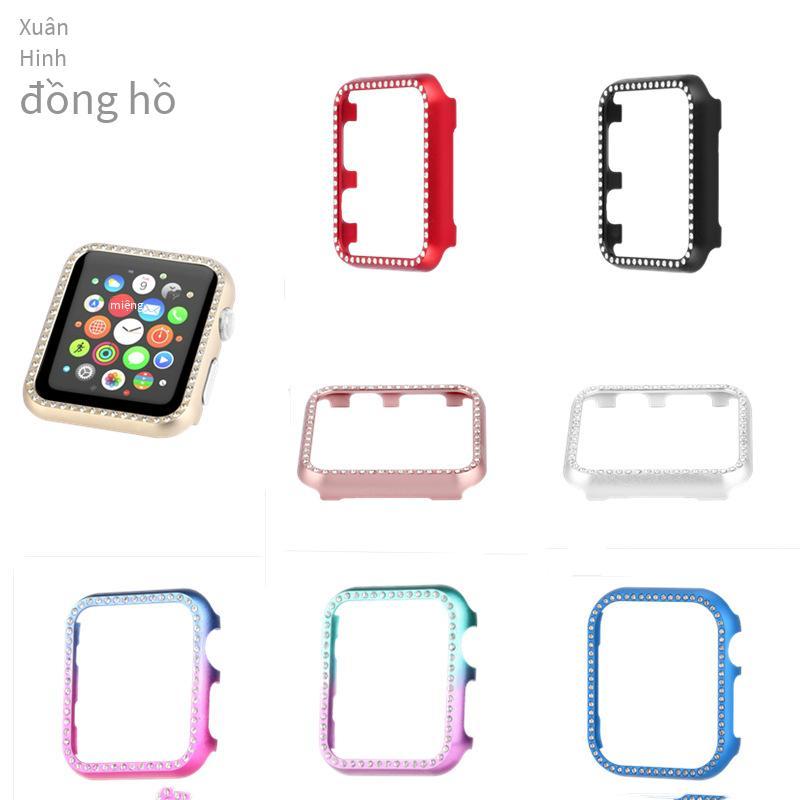 Phong cách mới nhất phù hợp với đồng hồ Apple Apple watch 234567 thế hệ SE vỏ bảo vệ khung nhôm vỏ bảo vệ đồng hồ kim cương