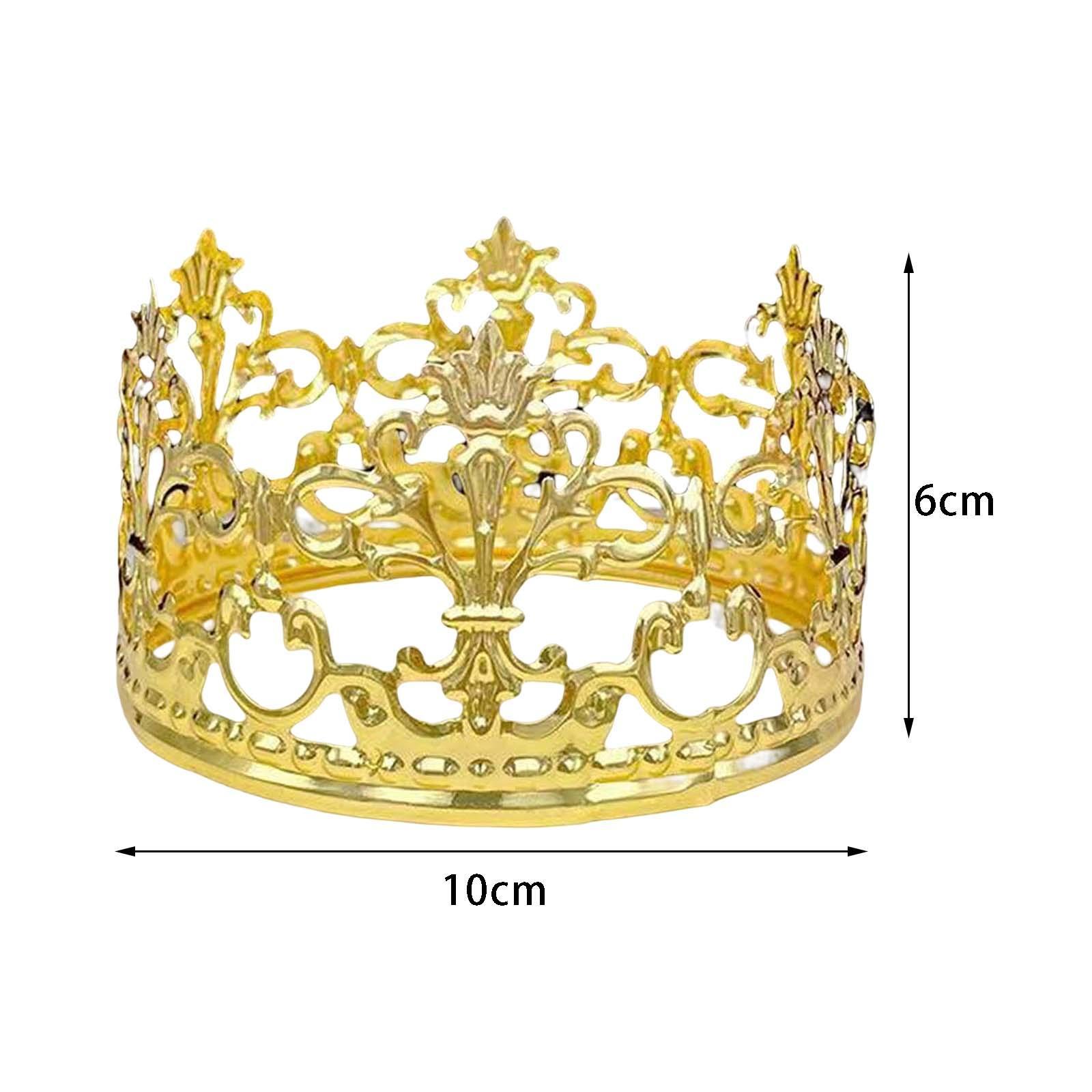 Cake Topper Cake Decorations Tiaras Headband for Women Themed Parties Gold