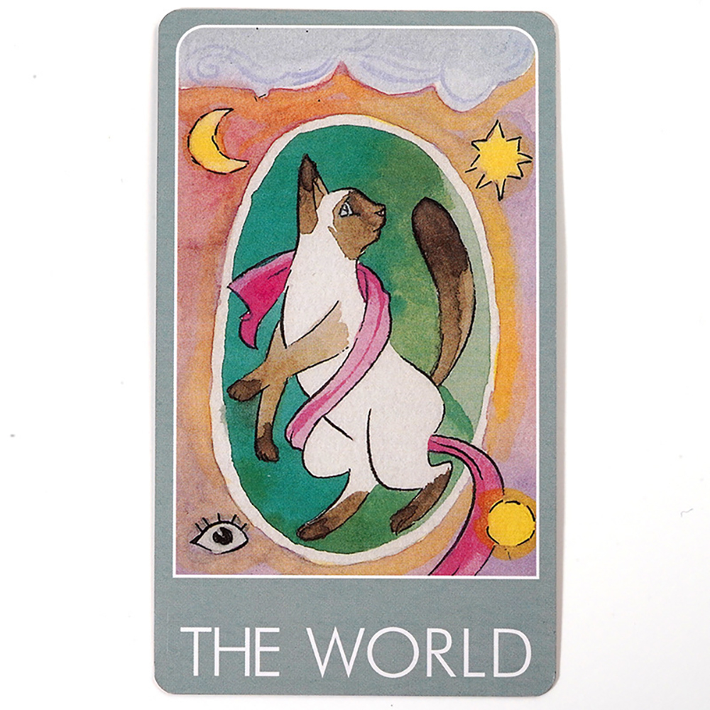 [Mạ Cạnh Size Gốc] Bộ Bài Tarot Cats 78 Lá Bài 7x12 Cm Đá Thanh Tẩy