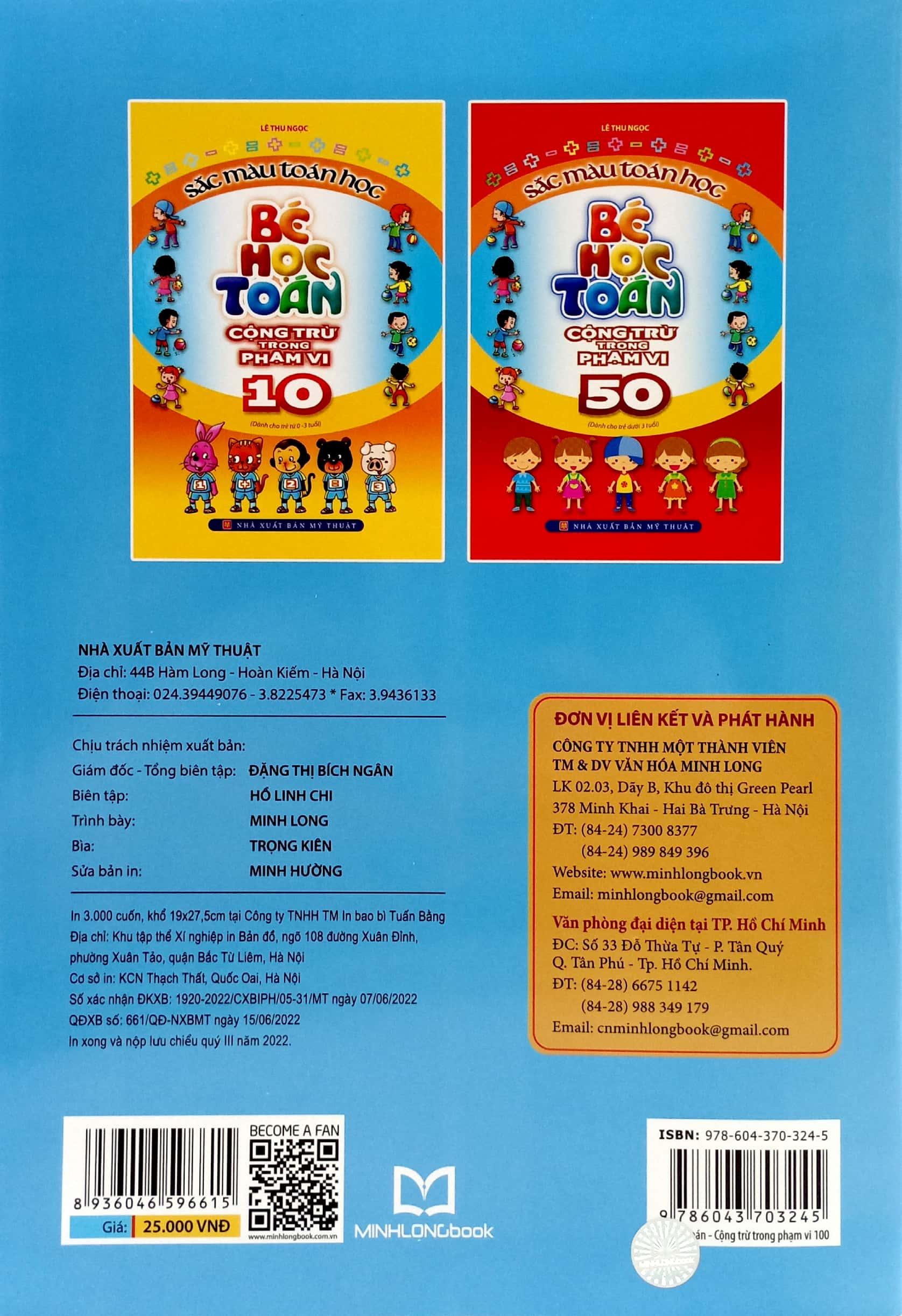 Bé Học Toán - Cộng Trừ Trong Phạm Vi 100 (Tái Bản)
