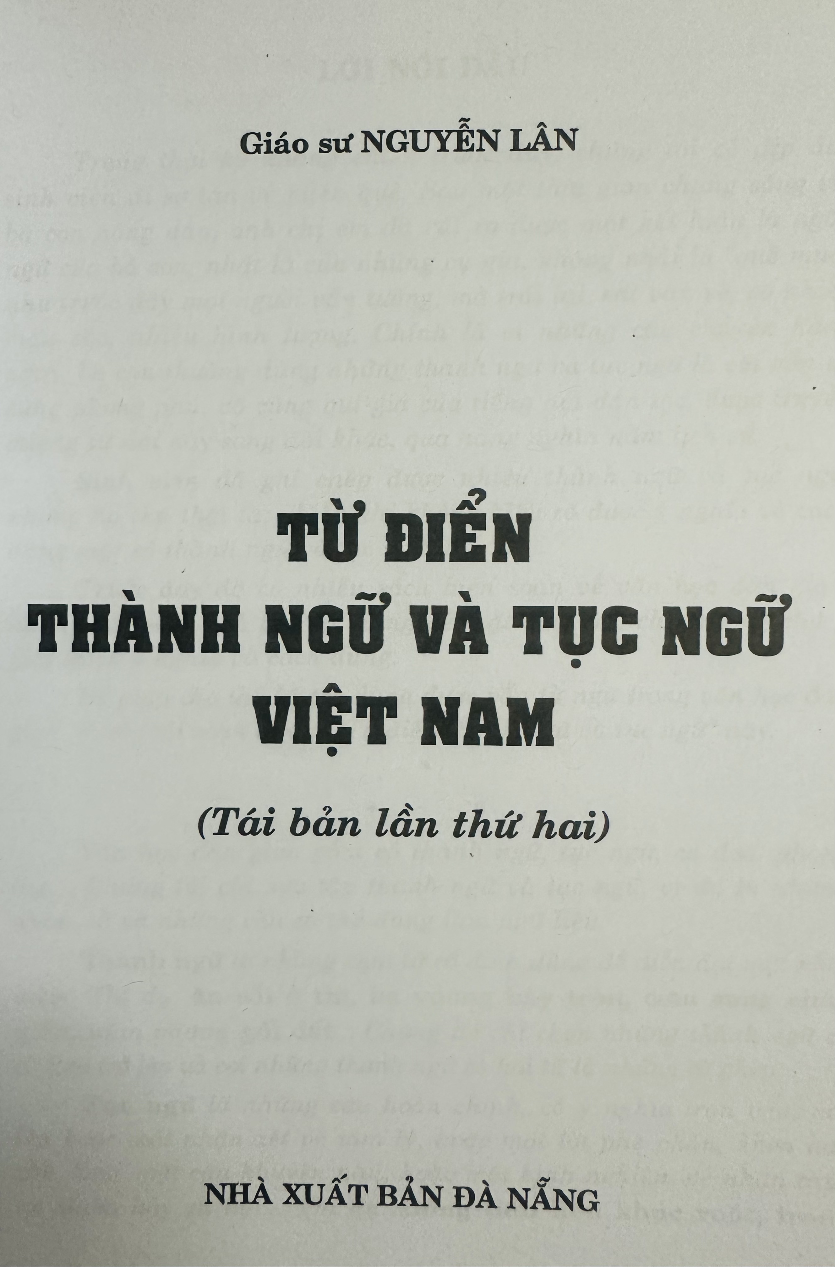 Từ Điển Thành Ngữ và Tục Ngữ Việt Nam