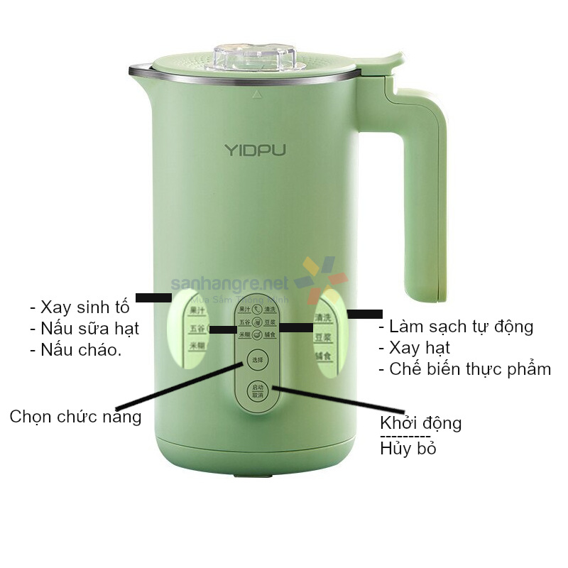 Máy xay nấu sữa hạt mini YD-515D dung tích 350ml