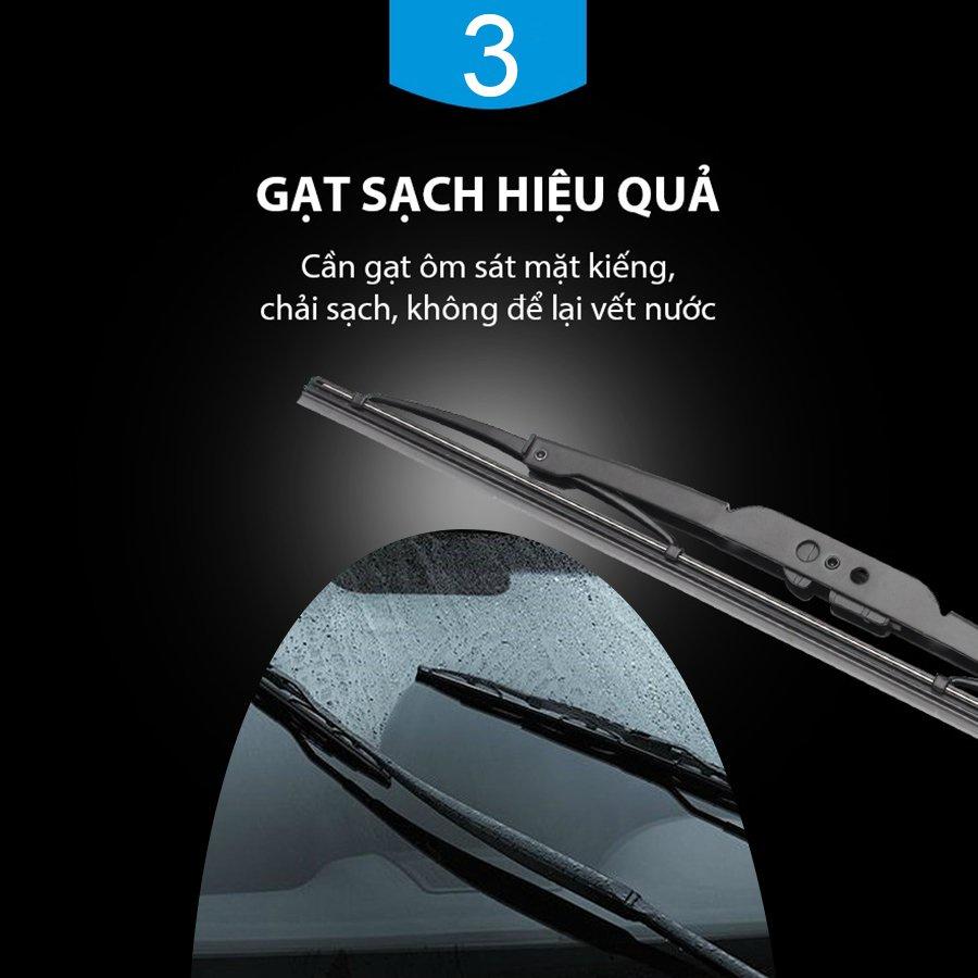 Cần gạt nước mưa trước Santa Fe thanh gạt mưa khung xương sắt chổi gạt mưa, lưỡi gạt mưa silicon cực sạch, lưỡi gạt nước mưa xe oto, thanh gạt nước mưa gạt nước kính ô tô