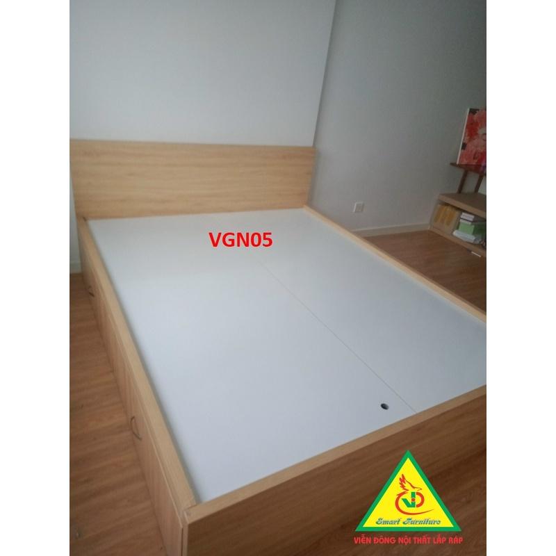 Giường ngủ gỗ MDF - kiểu dáng đơn giản hiện đại VGN05