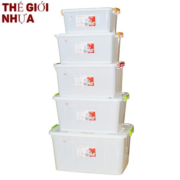 Thùng Nhựa Đa Năng Có bánh xe đẩy Đủ Size Lớn Nhỏ Hiệp Thành HI