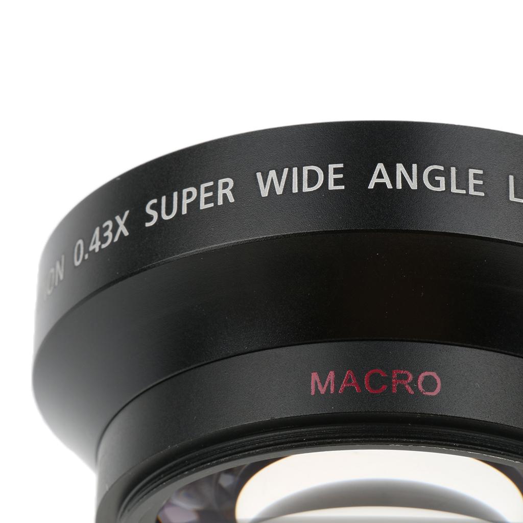 62mm 0.43x Wide Angle + Macro Conversion Lens For Canon SLR Camera DV