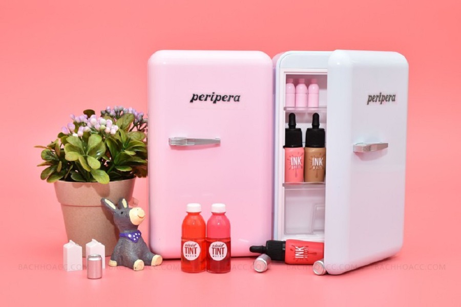 Set Son Tủ Lạnh Cực Cute Peripera peri's Mini Mini Fridge Daldal Factory #1 Daldal Pink