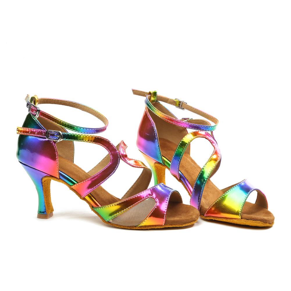 Vũ Điệu Latin Cho Nữ Nhiều Màu Giày Sandal Nhảy Múa Salsa Giày Người Phụ Nữ Phòng Khiêu Vũ Tango Nhảy Hiện Đại Giày Sandal Đảng Gót giày Color: 6cm Shoe Size: 35