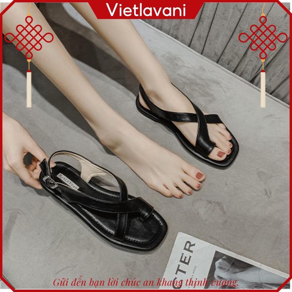 Hot 2023 Giày sandal đế thấp quai chéo xỏ ngón mã S40 trẻ trung, dễ phối đồ