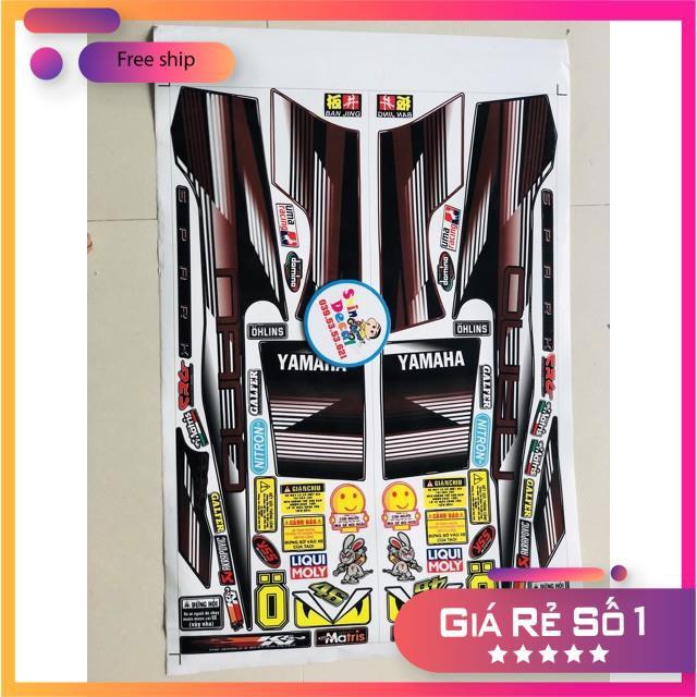 Tem rời dành cho xe Sirius Spark Nano dán xe nâu