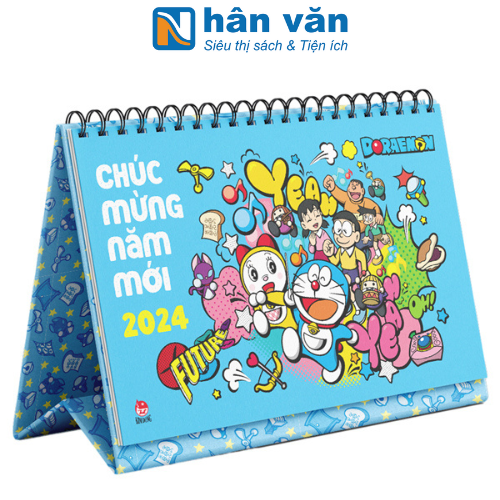 Lịch Để Bàn Doraemon 2024 - Tặng Kèm Bảng Sticker