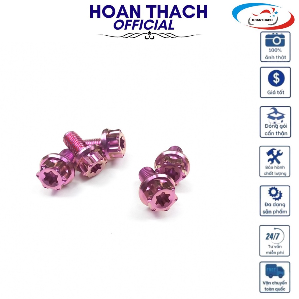 Ốc 8L10 Titan Hồng Đầu Salaya dùng cho nhiều dòng xe SP017500 ( giá 1 con)