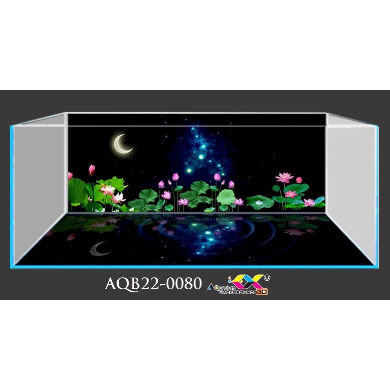 Tranh Dán Bể Cá - Hoa Sen Và Sao Siêu Nét - AQB22-080