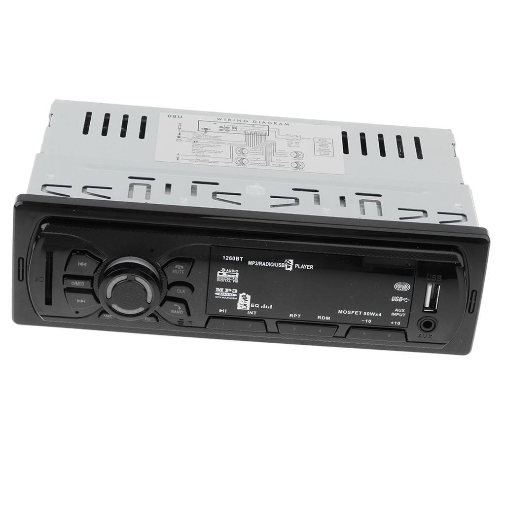 Single Din USB Aux Radio Car Stereo Receiver Audio Play Bluetooth & Remote