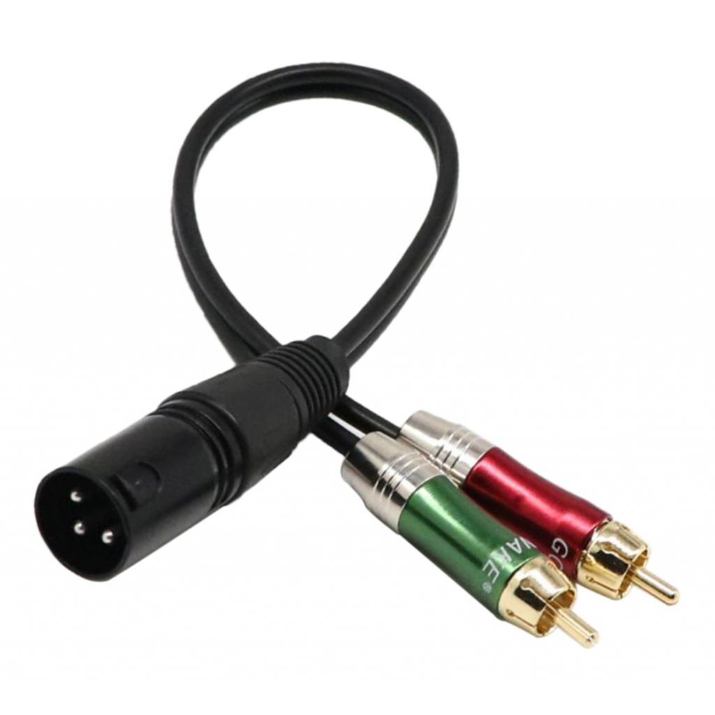 Dual XLR Male to Dual Male Patch Cable Audio