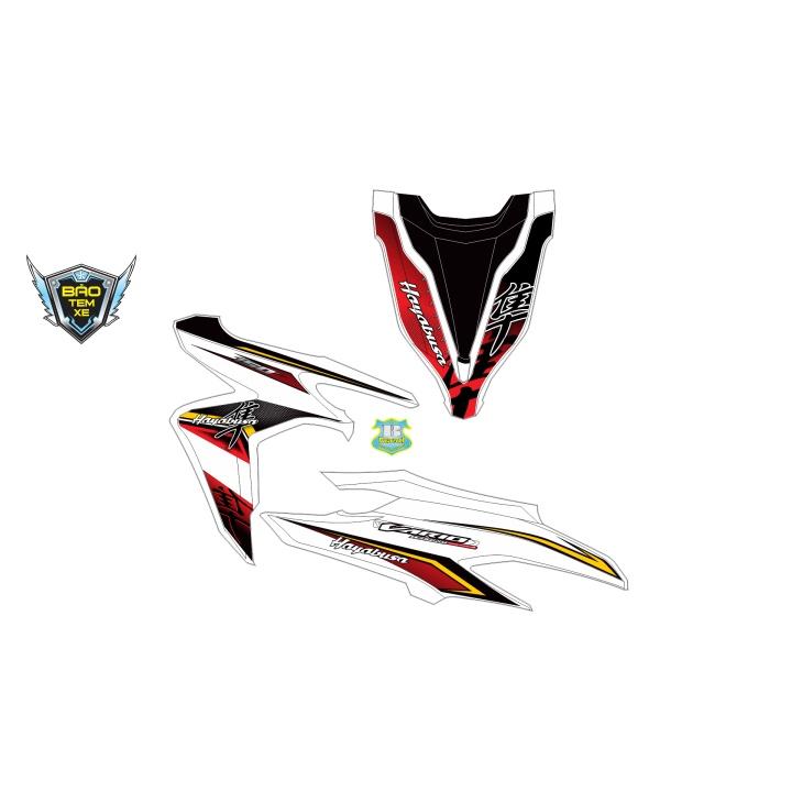 Tem rời dán xe vario 150 hayabusa dán xe trắng - Bi Decal