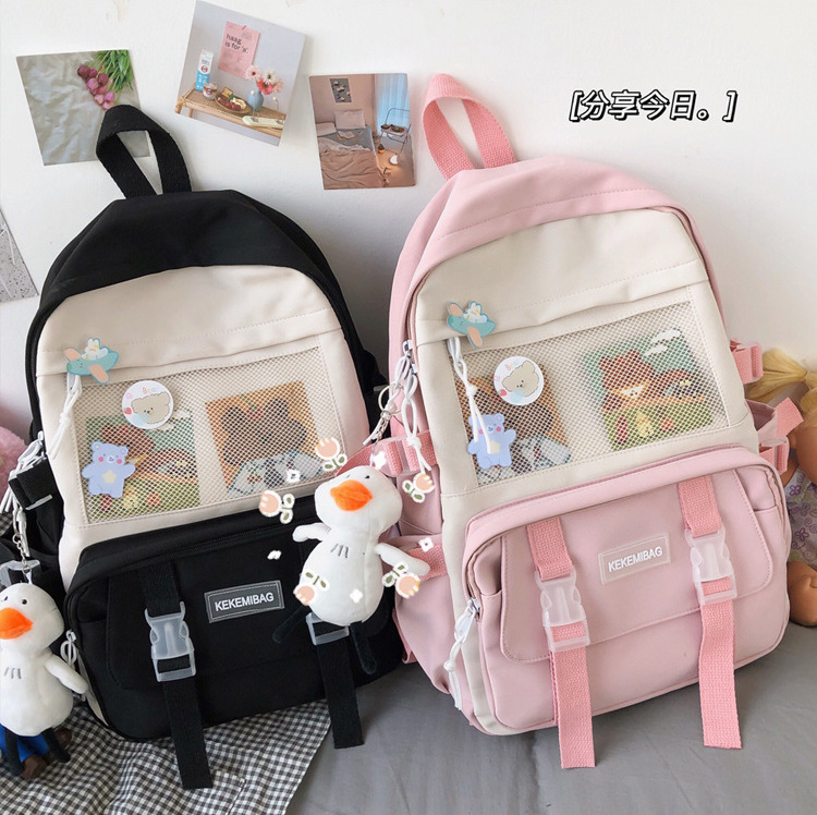 Balo đi học nữ Ulzzang KekemiBag thời trang 4 màu