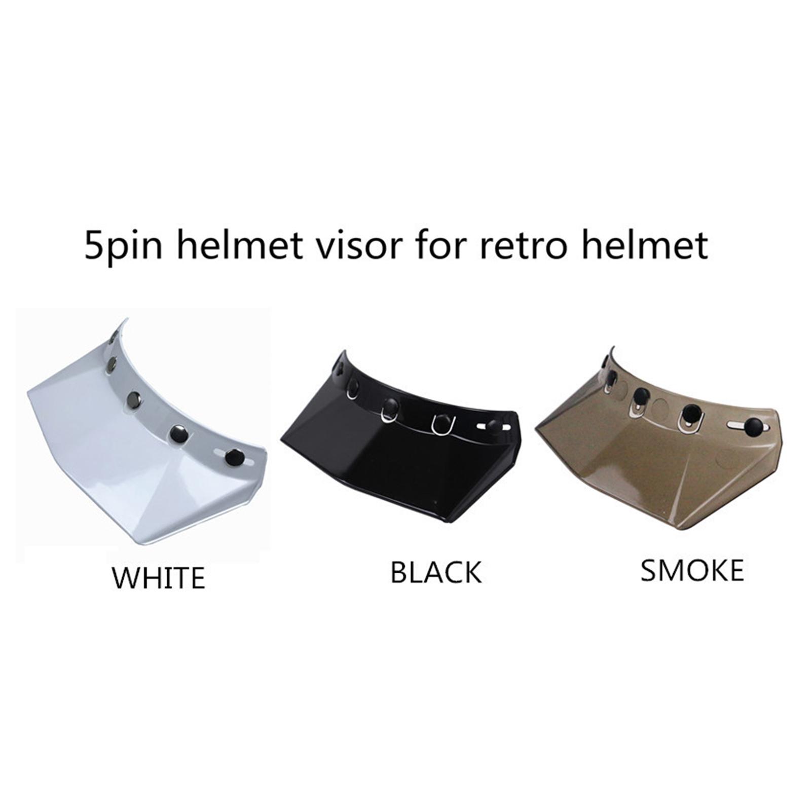 Motorcycle Helmet Peak 5-Snap Sun Visor UV Sunshield Protector Shield
