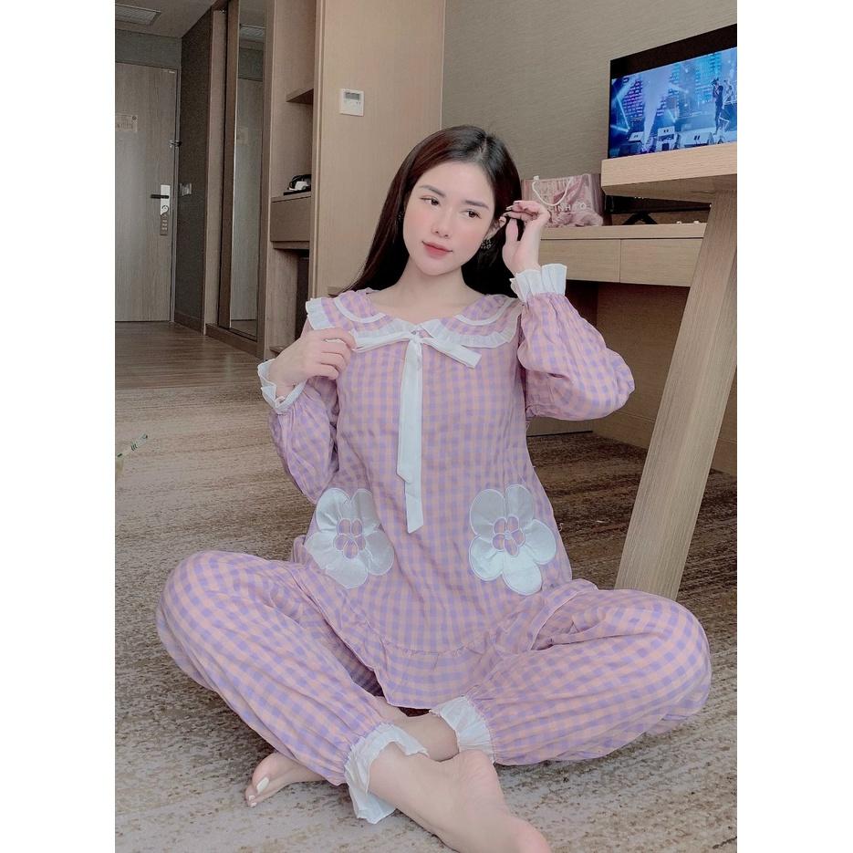 Bộ đồ bầu và sau sinh dài tay cho bé bú chất KATE freesize dưới 65kg